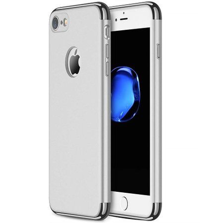 Husa pentru Apple iPhone 8, GloMax 3in1 PerfectFit, Silver