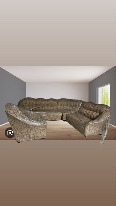 Диван + фотьойл + място за сън