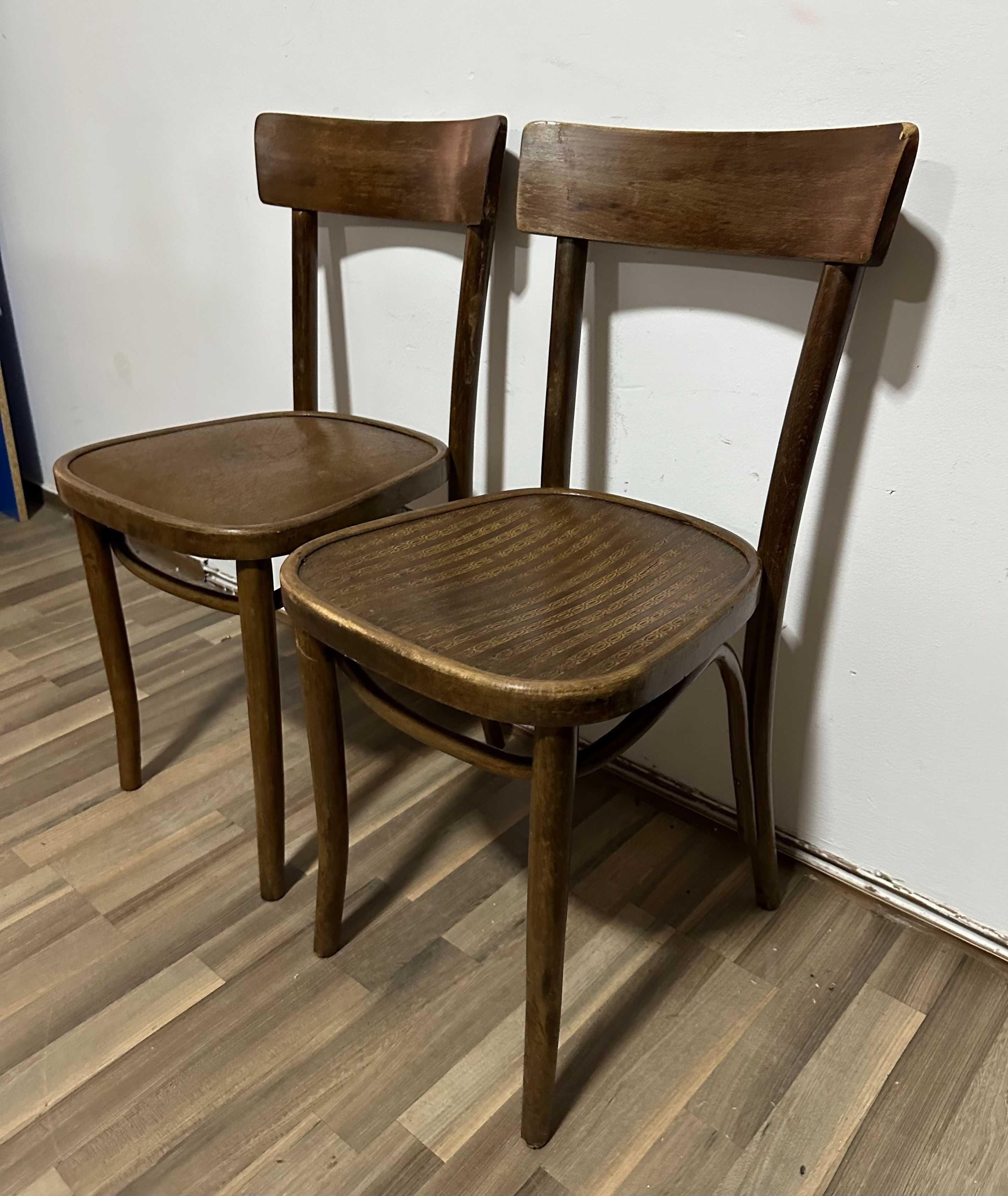 2 buc Scaun Vintage Stil Thonet; Scaun Vintage din lemn