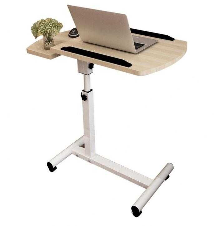 Мобилна маса за лаптоп с колела. Бяла, черна или бежава
