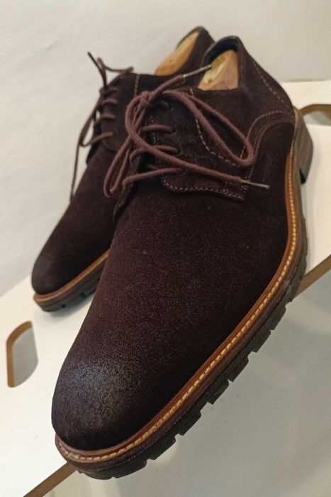 Pantofi derby 45 45.5 plain toe Salamander NOI piele nat talpa Vibram