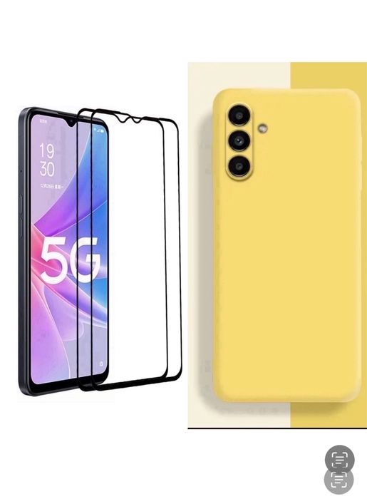 Samsung A50/A51/A52/A52S/A53/A56 Husa Silicon Catifea+Folie Sticla 11D