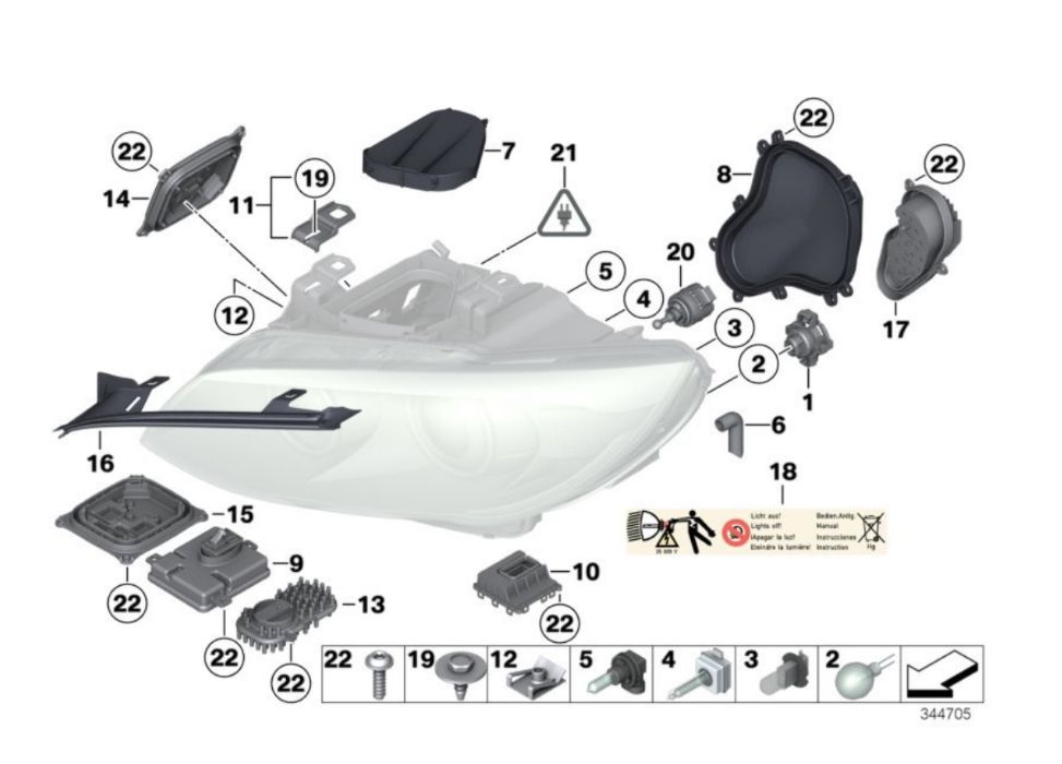 BMW 3er E92 E93 FACELIFT COUPE CABRIO Xenon / dynamic module LED far