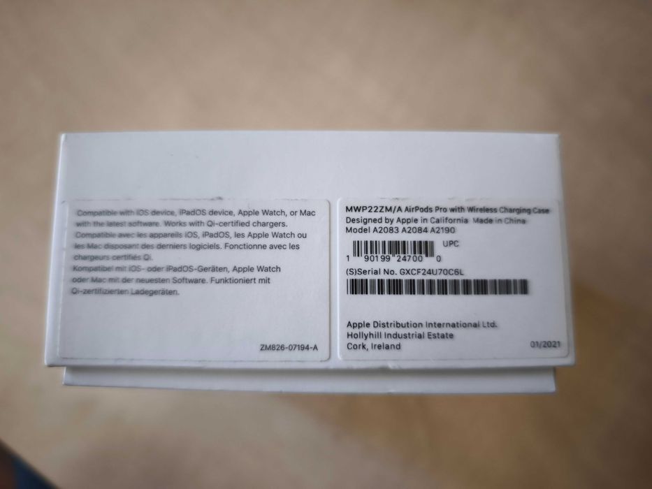 Apple AirPods Pro MWP22ZM/A с кейс за безжично зареждане - оригинални