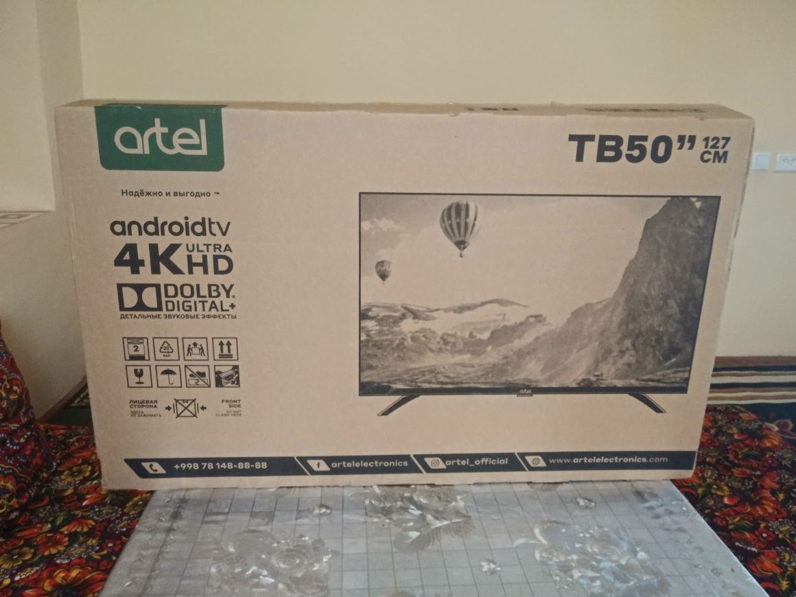 Artel smart tv 50 4K ultira bez ramka sotiladi yangi