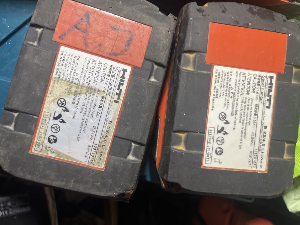 Baterii hilti de 4 si 5,2 ah