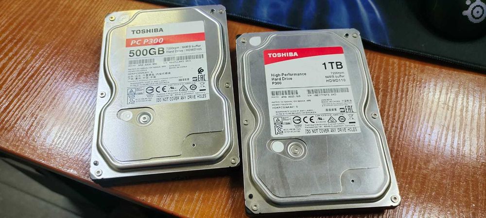 Жесткие диски на 500GB и 1TB