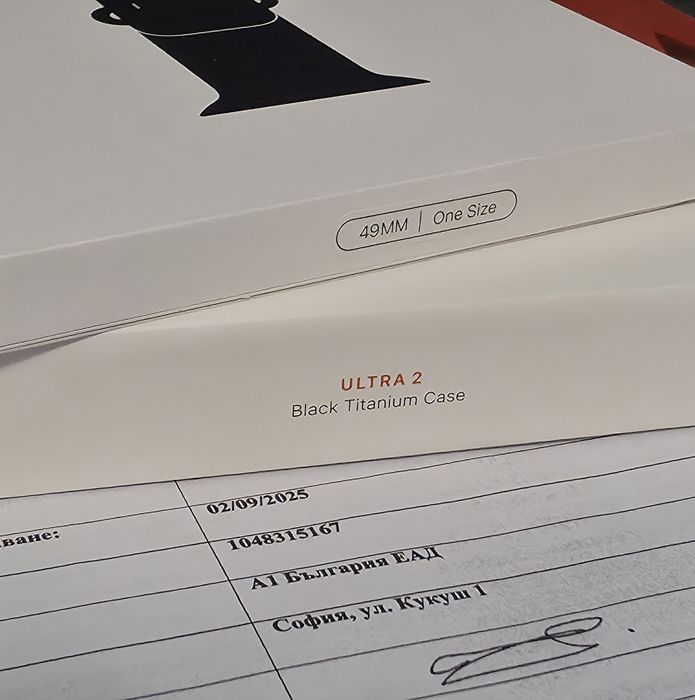 КАТО НОВ 49mm Apple watch Ultra 2 A1 Гаранция 2027г. Black / Черен