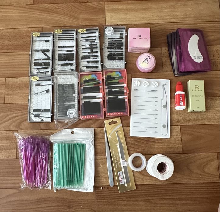 Материалы для наращивания ресниц(набор, хорошее состояние)