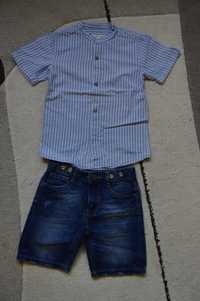 Риза на ZARA и къс дънков панталон за момче, размер 116, 5-6 г.