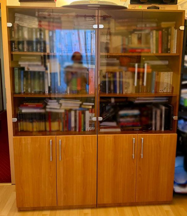 Set complet mobila de birou: masa birou + 2 corpuri biblioteca