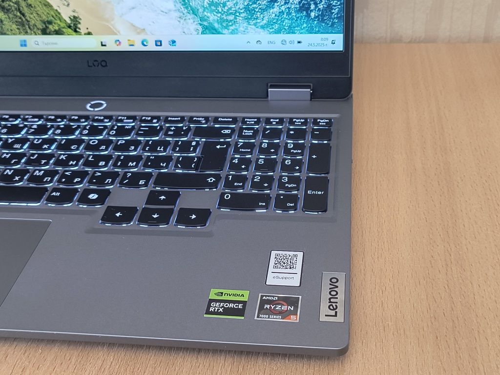 Геймърски лаптоп Lenovo  AMD Ryzen 5, RTX3050, 24GB RAM, Чисто нов !!