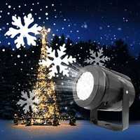 Коледна украса снежинки LED Лазерен прожектор,проектор,коледен