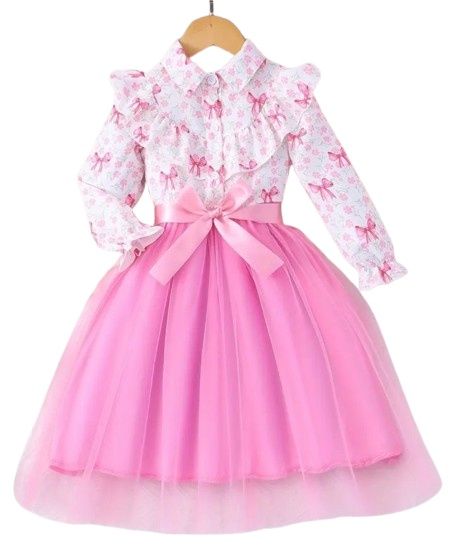 Официална детска рокля - Цветя, 2 размера