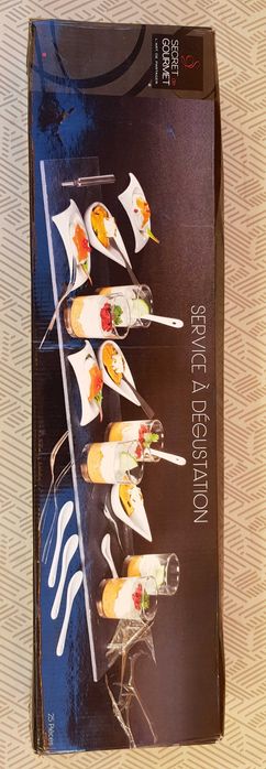 Set nou pentru servire aperitive & deserturi – 2 piese elegante