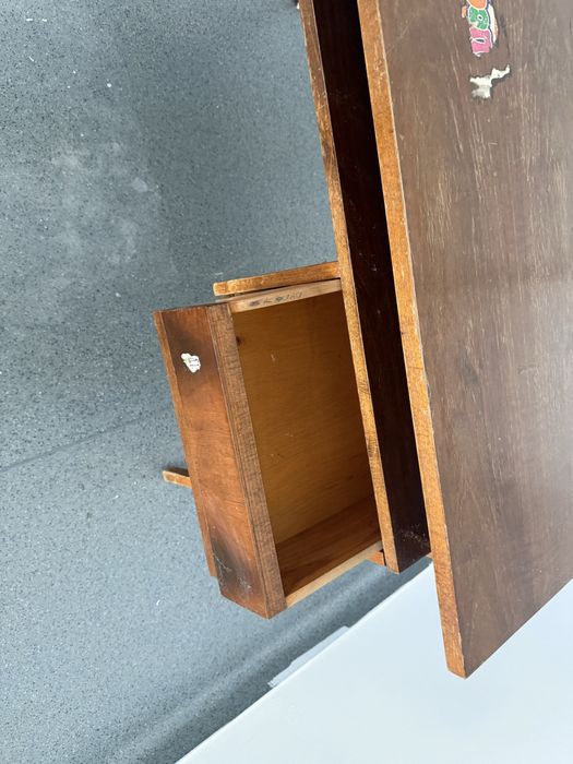 Birou tip "Pionier" vintage anii ’70 – 110 × 60 × 75 cm, 2 sertare