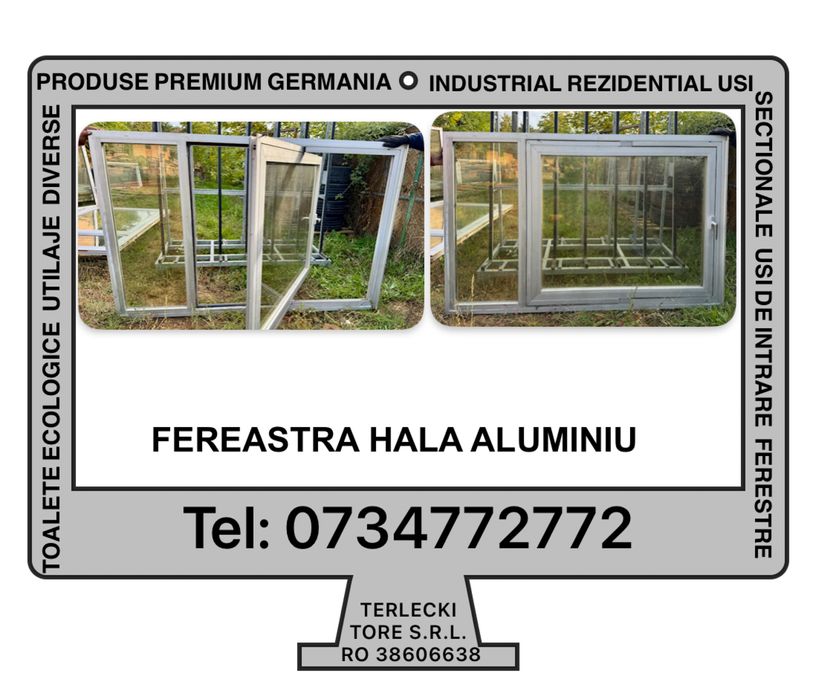 FEREASTRA ALUMINIU TERMOPAN  batanta vitrina hala garaj  showroom