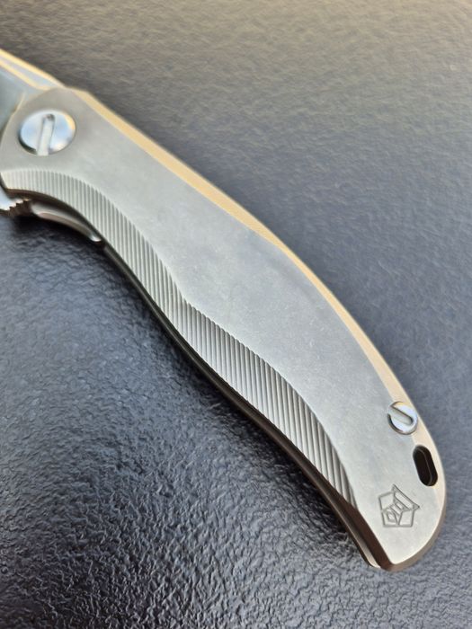 Сгъваем нож SHIROGOROV модел 2025г,стомана М390,титаниева дръжка,SH203