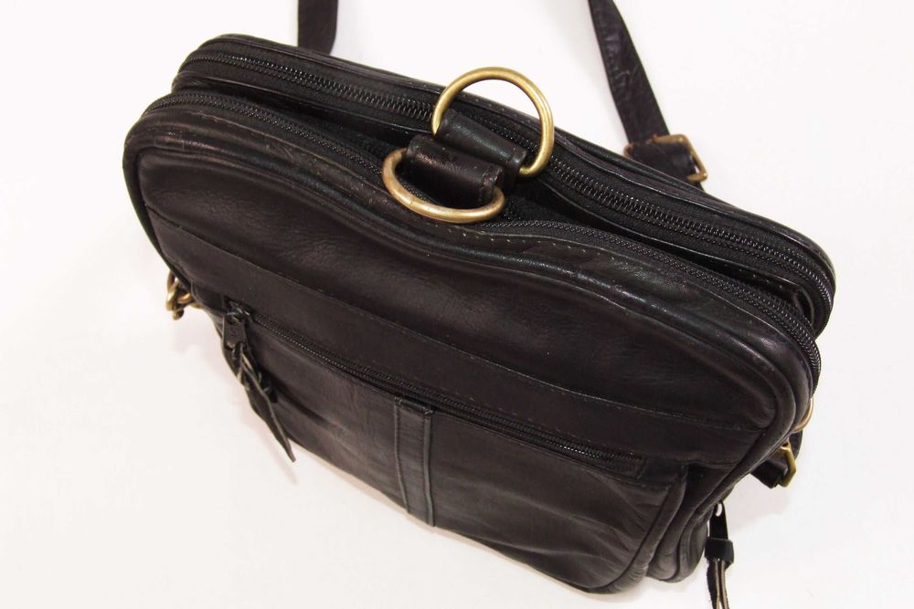 Geanta de voiaj pliabila, mare, piele naturala, Made in Columbia, NOUA