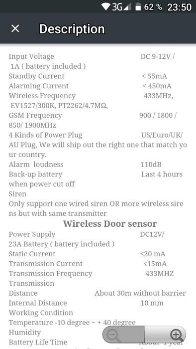 Alarma GSM wireless senzor magnetic miscare foc fum monoxid carbon