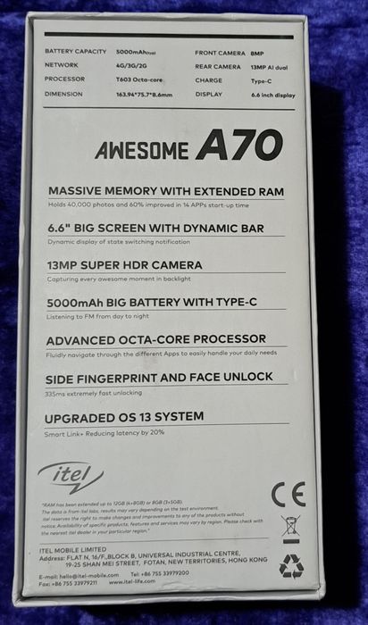 Iphone samsung Itel A70 itel a70  Telefon Ител а70 Samsung