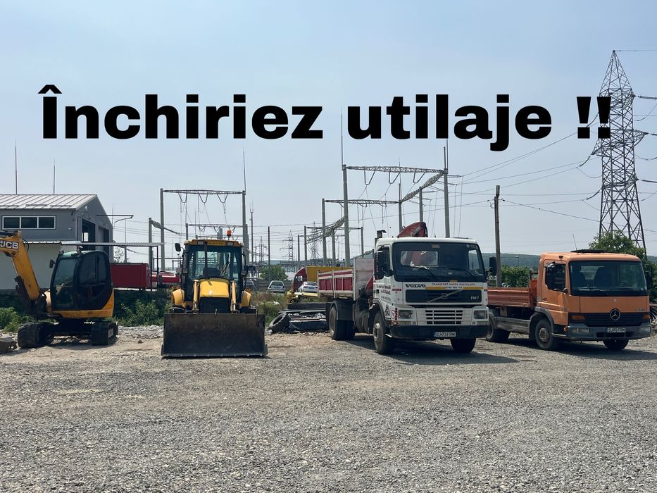 Transport marfa(nisip,piatra) macara,inchiriez buldoexcavator,camion