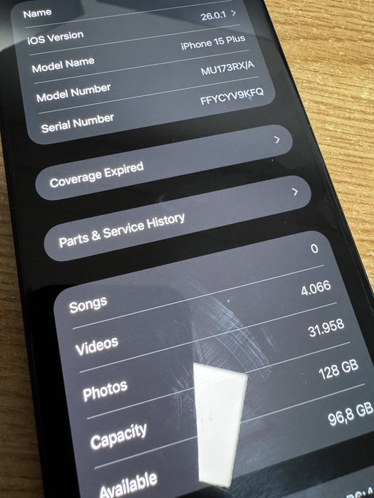 Iphone 15 plus nou, 100% baterie