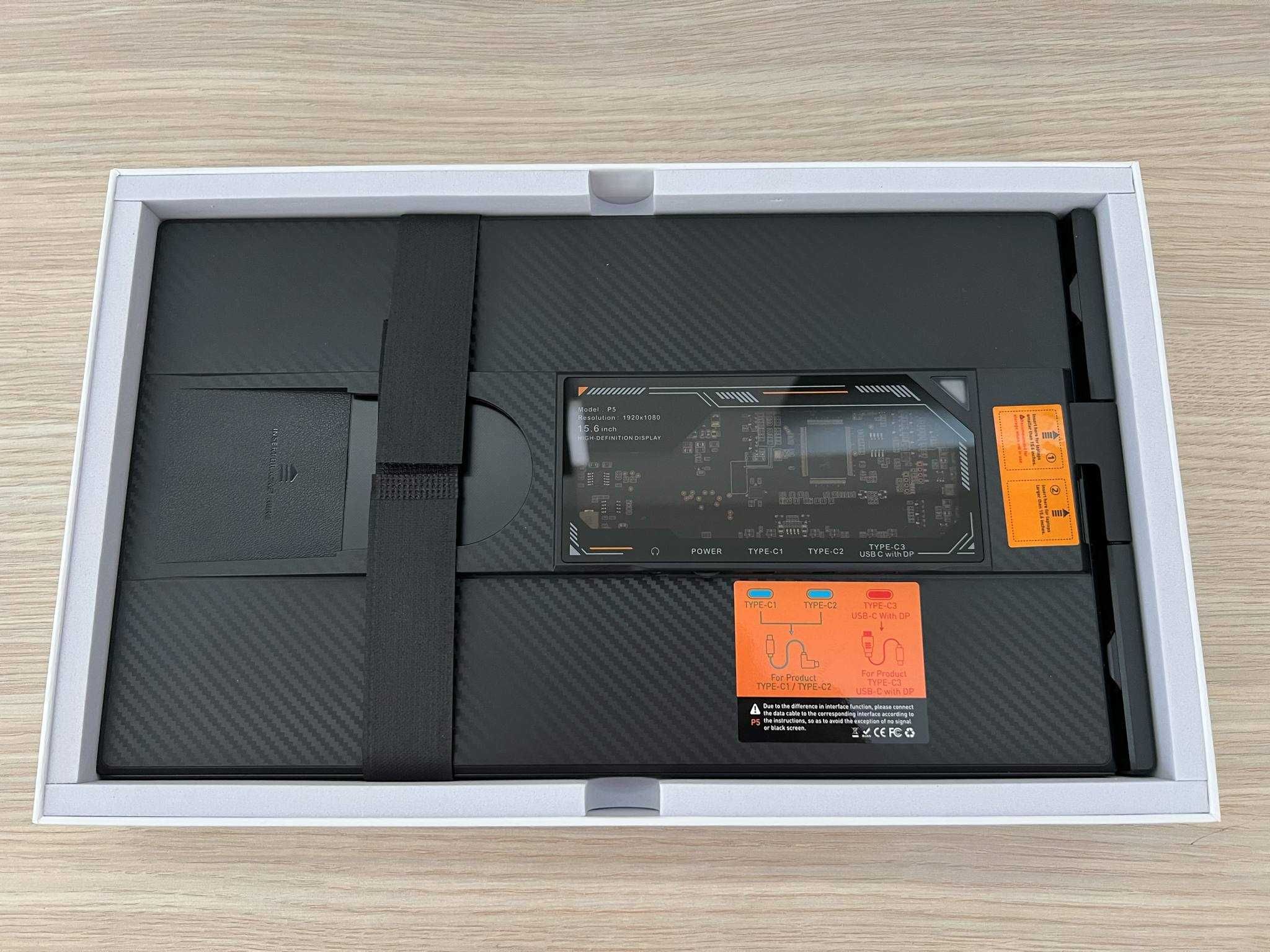 Monitor 15.6" Extensibil si Portabil Pentru Laptop 120% sRGB FHD 1080P
