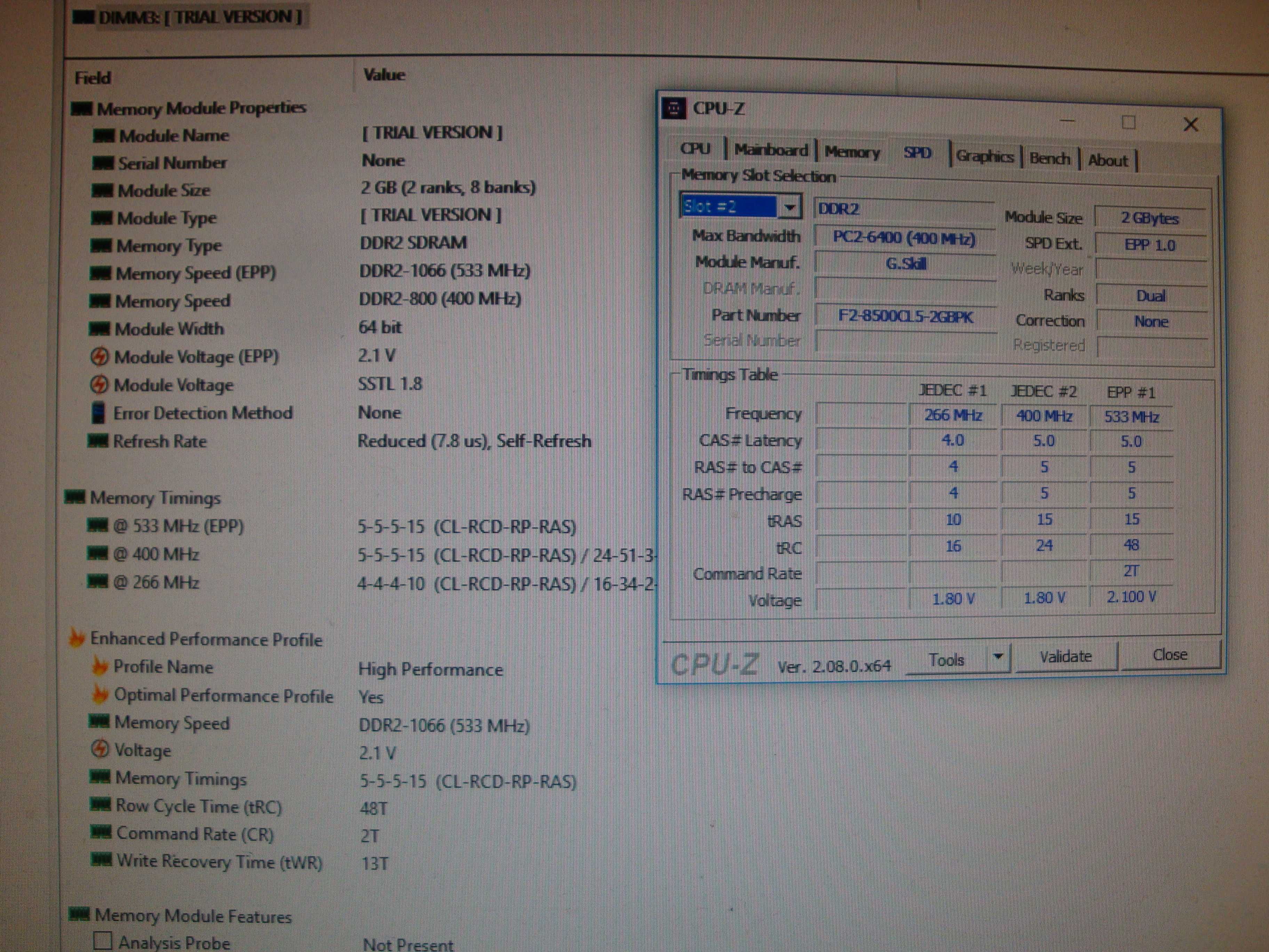 memorie ram DDR2 G.skill 2GB 1066 Mhz CL5 2.0v -2.1v F2-8500CL5D-4GBPK