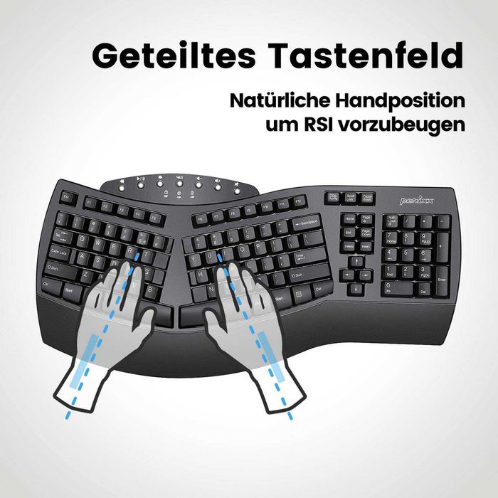Tastatură Bluetooth® Perixx PERIBOARD-612BDE