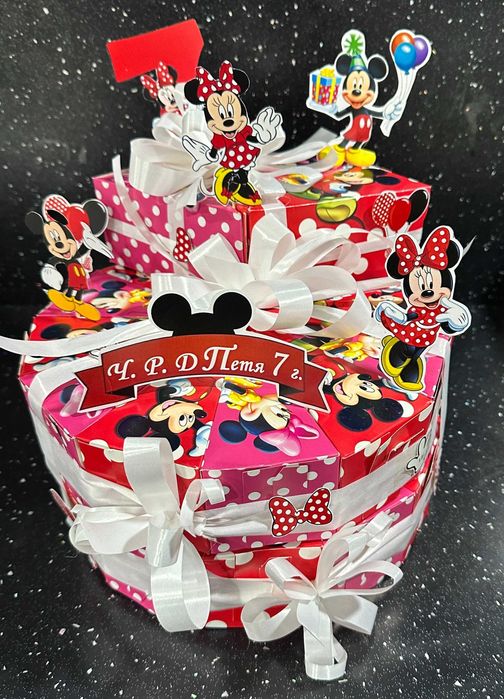 Картонени торти по ваше желание с надпис и топери