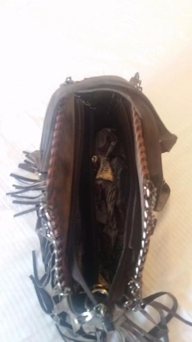 Дамска чанта елегантен модел кафяв