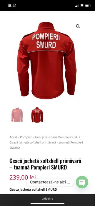 Geaca pompieri Smurd