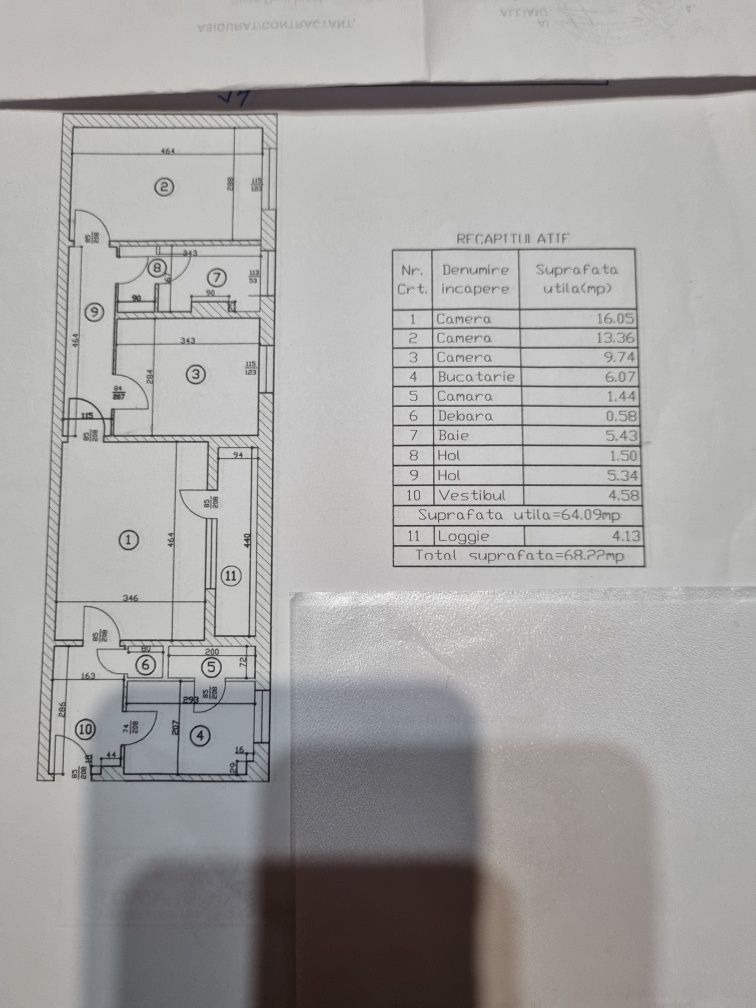 Apartament 3 camere piata minis