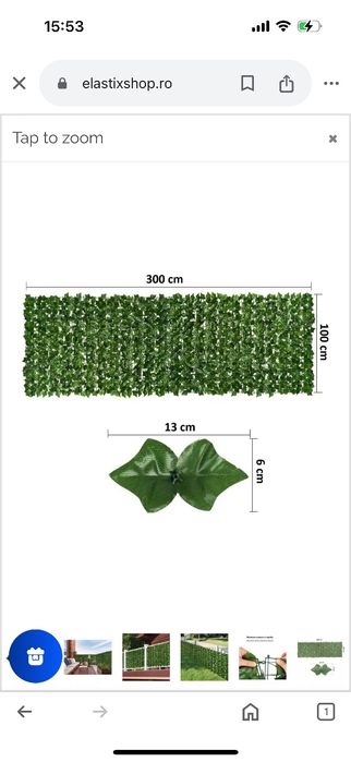 Gard artificial, culoare verde