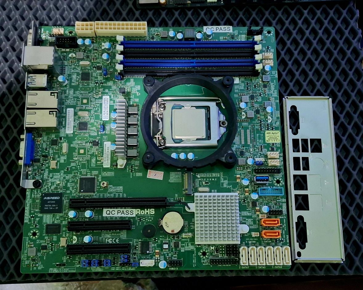 Серверная плата Supermicro X11SSH-F/E3-1270V6/ОЗУ DDR4 ECC REG 32GB
