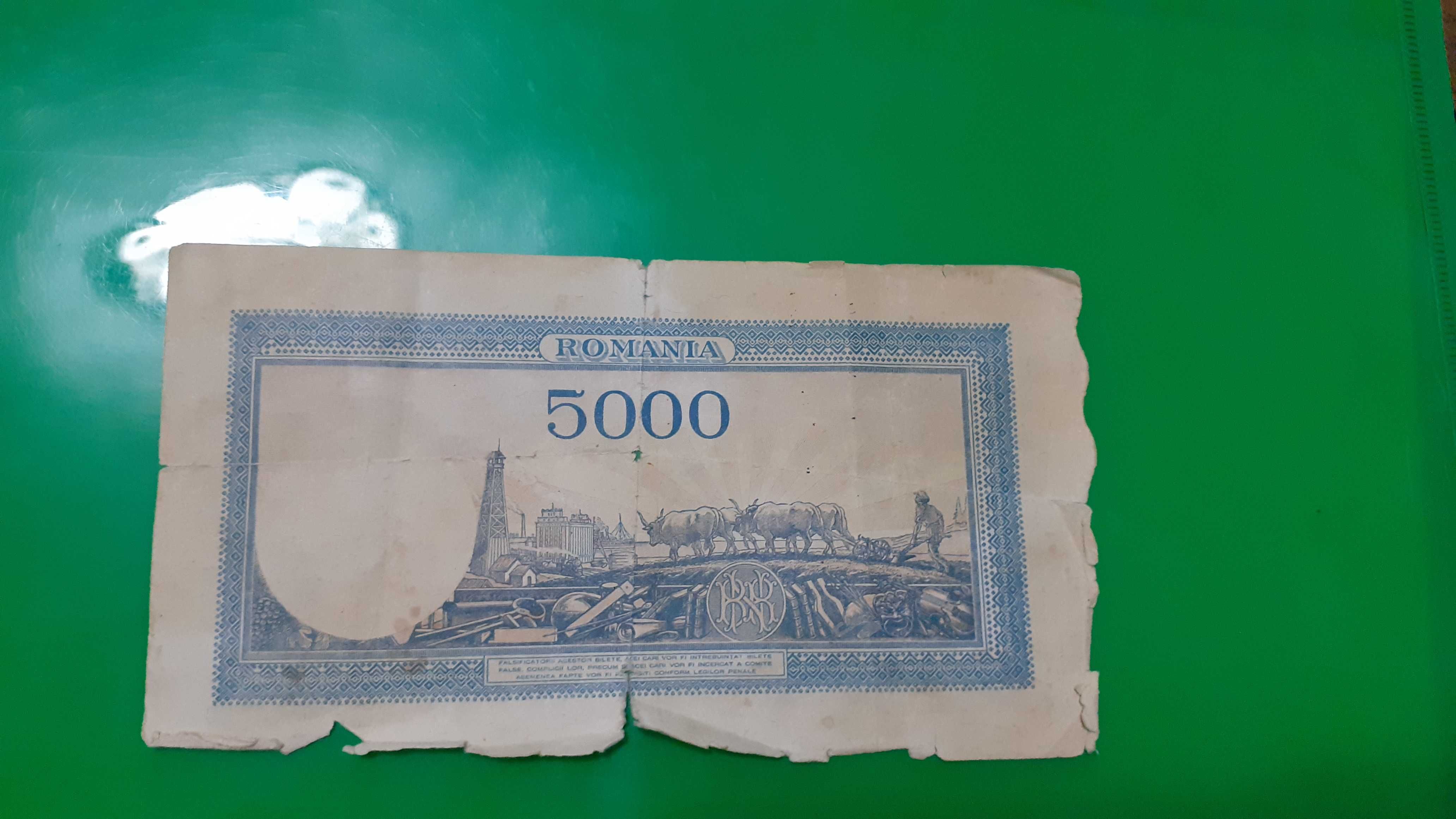 Vand bancnota 5 mii lei 1945