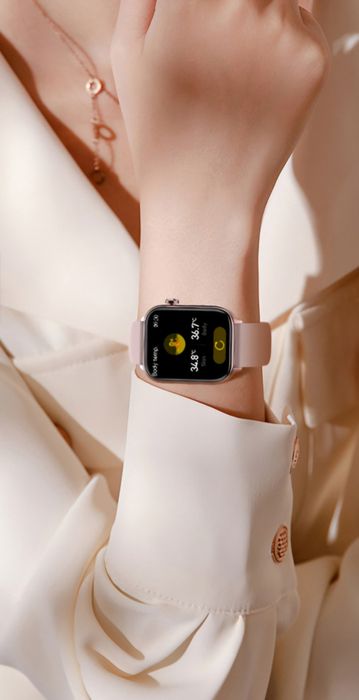 Smartwatch Medical Roz. Analize fără ac: glicemie, colesterol, EKG etc