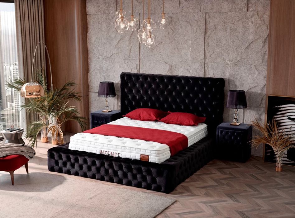 Тапицирано легло Diva Смолисто черно