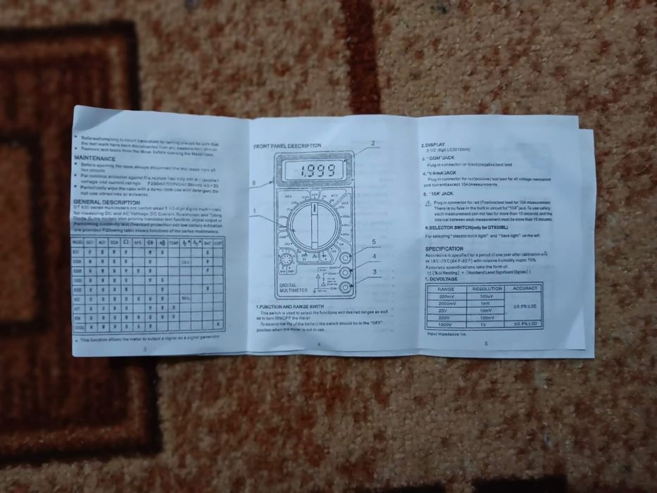 Vând aparat de măsură digital nou