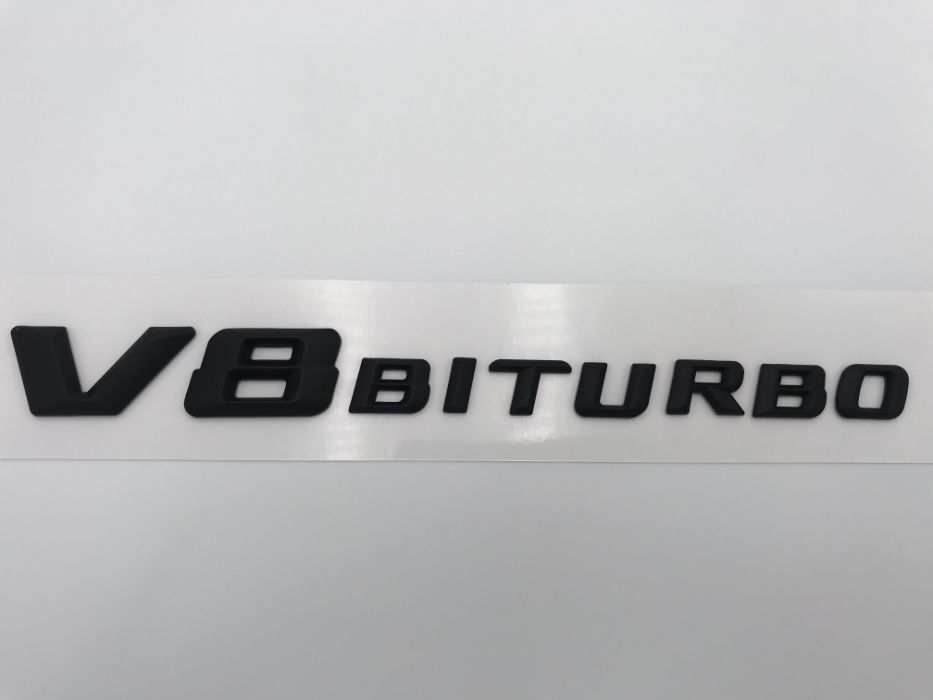 Emblema MERCDES V8 Biturbo negru