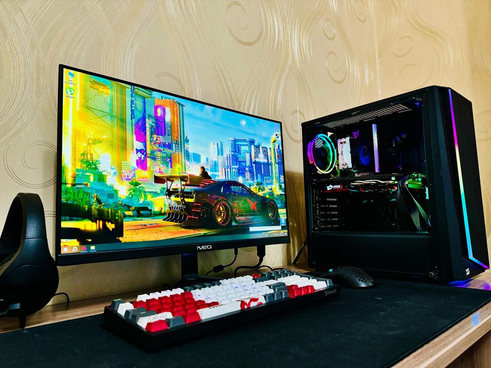 Мощный Игровой Компьютер с Монитором 180 герц