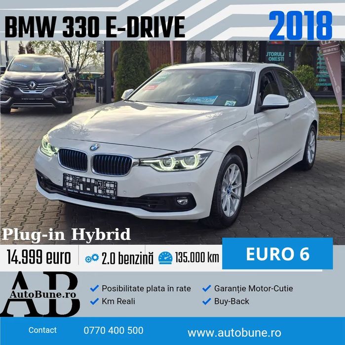 BMW Seria 3 Bmw 330 Benzină E-drive , 2018, Cutie Automată