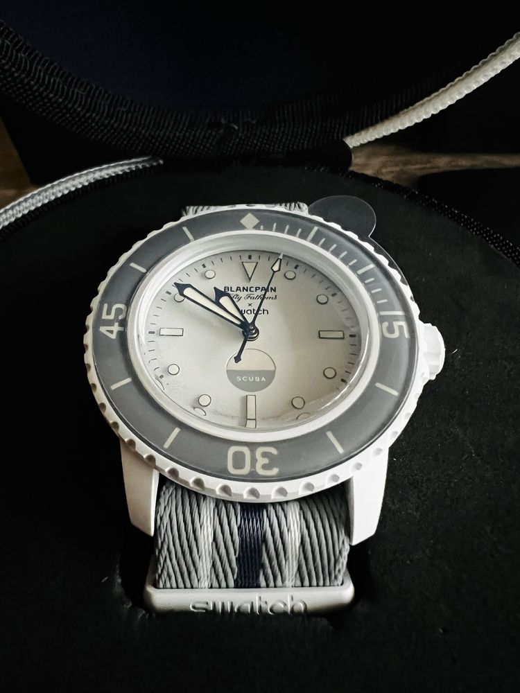 Vand ceas editie limitata Blancpain x Swatch - Antarctic Ocean