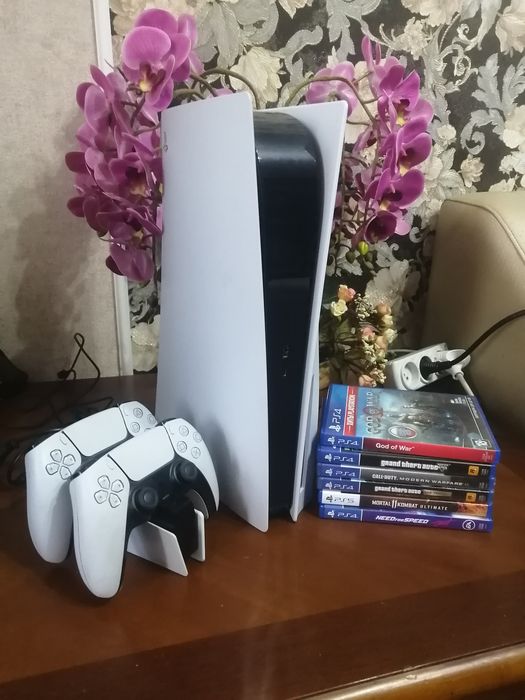 Ps5 с дисководом 2 джостика