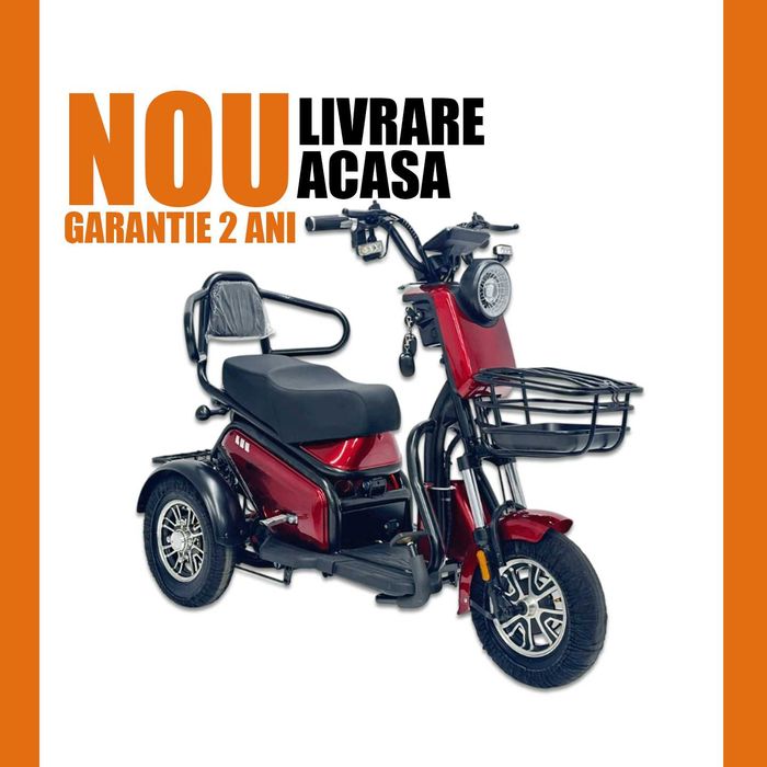 OFERTA! Tricicleta electrica batrani adulti 60v20ah FARA PERMIS-23%NOU