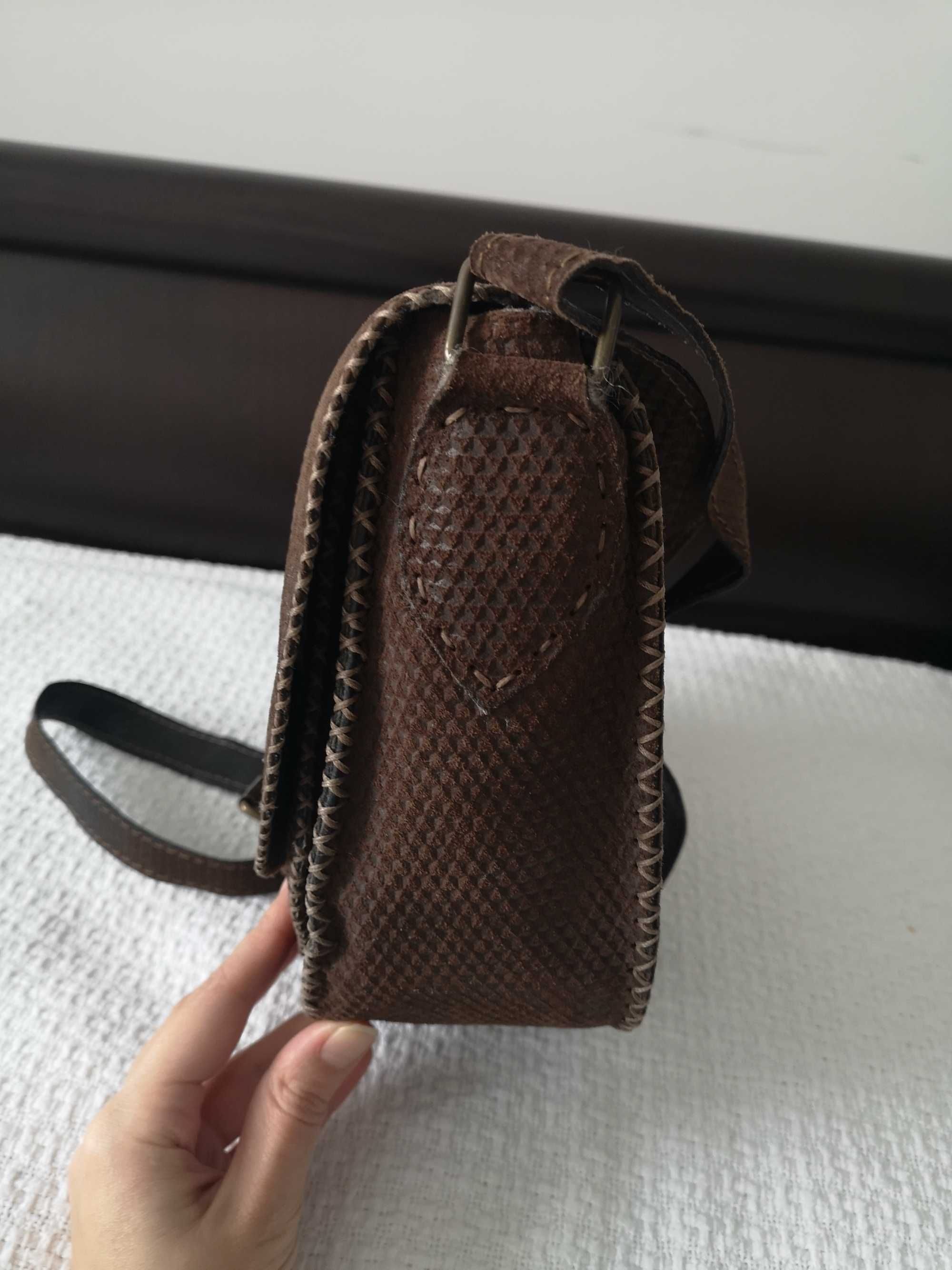 Geanta crossbody piele maro