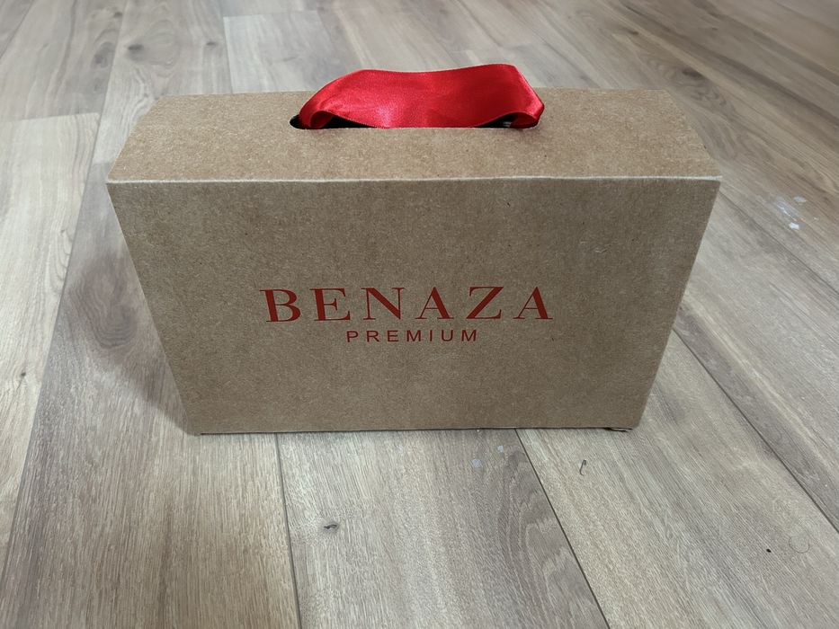 Pantofi cu toc de dama Benaza Premium, albastru metalizat, marimea 40