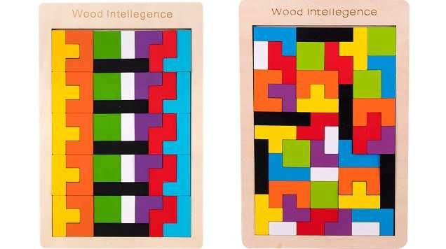 Joc de inteligenta Tetris puzzle pentru copii, Montessori, activitati