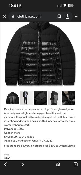 Geaca de iarna HUGO BOSS originala 100%